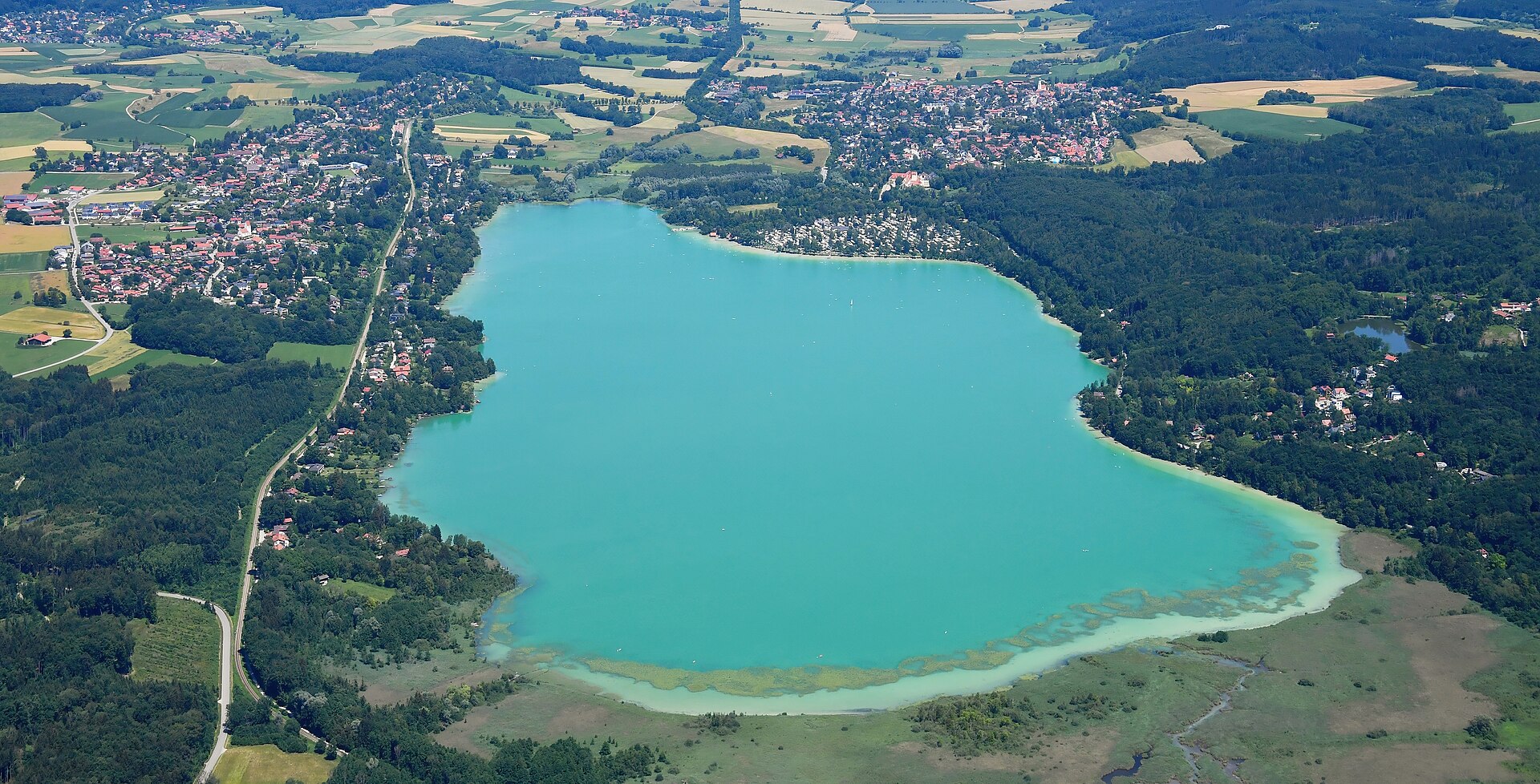 Luftaufnahme des Pilsensees von Südwesten